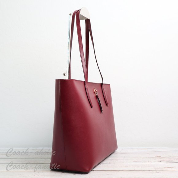 NWT Kate Spade Adel Leather Tote in Cherrywood - Picture 3 of 9